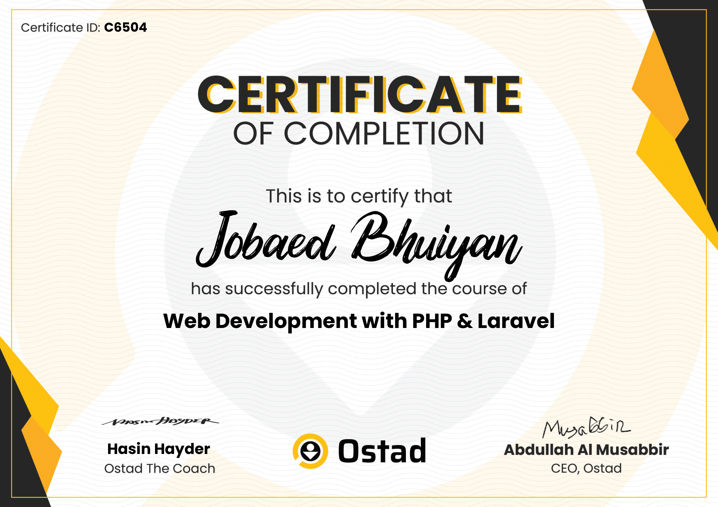 Full Stack Web Development with PHP, Laravel & Vue Js | Ostad