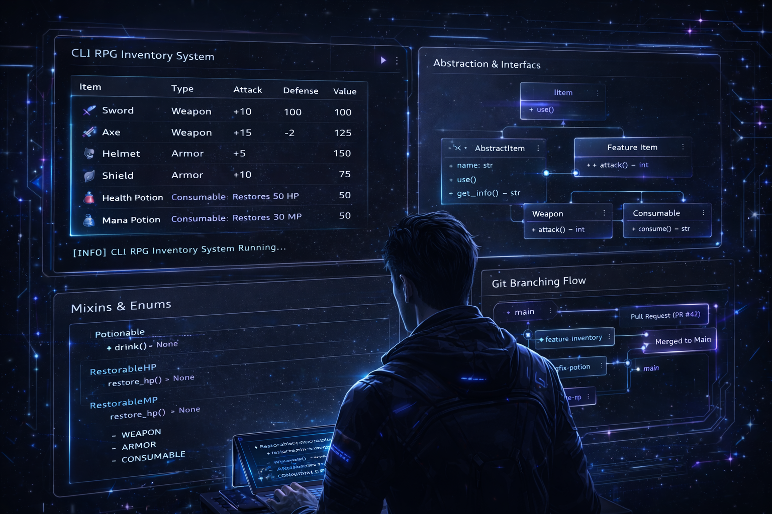 CLI RPG Inventory System. (Requires branching for new features). - App ...